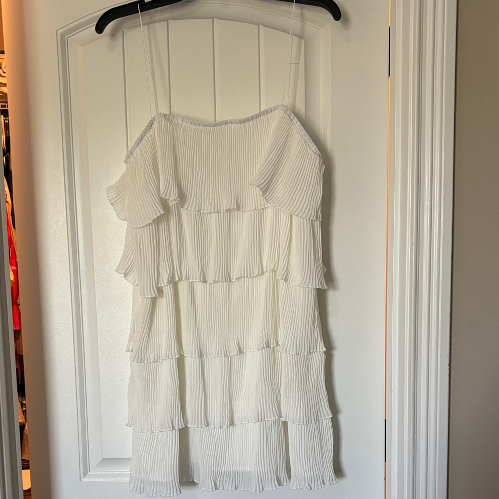 White Tiered Ruffle Dress